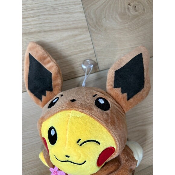 Pokemon Pikachu Eevee Cosplay Plush Doll Transforming Cloak Coat Anime Toys 11" - Picture 4 of 5